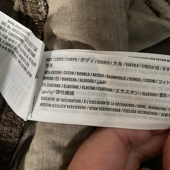 Abercrombie & Fitch Men's Loose Workwear Pants Size 32 Carpenter Utiliity Brown - Picture 11 of 15